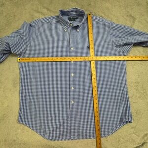 Ralph Lauren‎ Men's Long Sleeve Button Front Shirt Size XL Blue and white